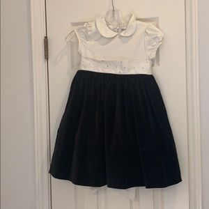 Cream and Black velvet 6Y dress